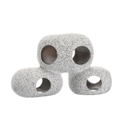 Clay Pot Aquarium Decoration Shrimp House Cichlid Breeding Tank Fish Nest - Nine Holes.