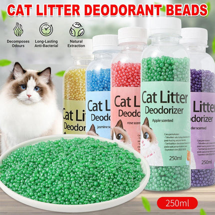 High Adsorption Cat Litter Deodorant Beads 250ml Long Lasting Odor Eliminator - Blue.