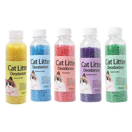 High Adsorption Cat Litter Deodorant Beads 250ml Long Lasting Odor Eliminator - Blue.