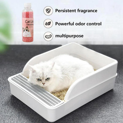 High Adsorption Cat Litter Deodorant Beads 250ml Long Lasting Odor Eliminator - Blue.