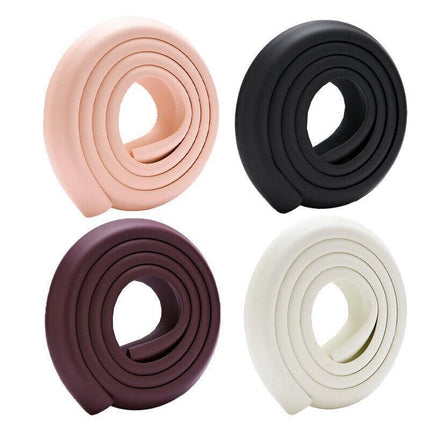 Foam Edge Guard Strip for Desks and Tables with Corner Protector Bumper Tape - Brown.
