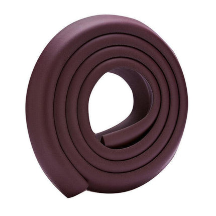 Foam Edge Guard Strip for Desks and Tables with Corner Protector Bumper Tape - Brown.