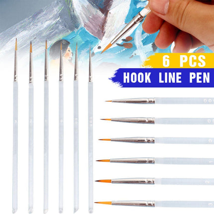 6X Extra Fine Detail Paint Brushes Art Miniatures Model Maker.