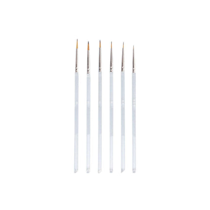 6X Extra Fine Detail Paint Brushes Art Miniatures Model Maker.