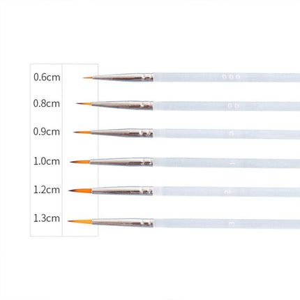 6X Extra Fine Detail Paint Brushes Art Miniatures Model Maker.