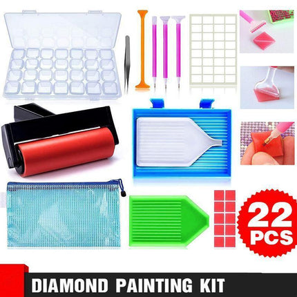 22 Piece 5D Diamond Painting Tools Box Diamond Accessories Diy Art Craft Pen Set.