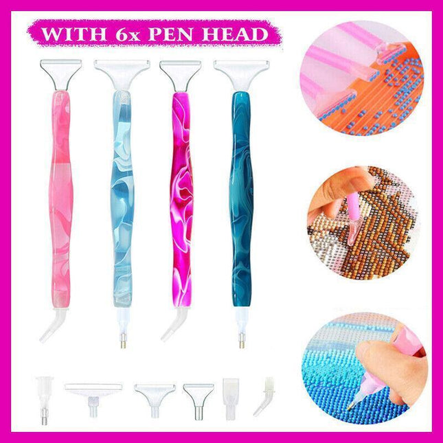5D Resin Diamond Painting Pen Resin Point Drill Pens Cross Stitch Diy Craft Art - Purple.