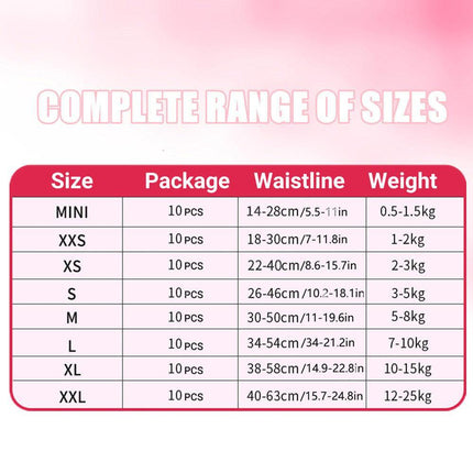 Disposable Female Dog Diapers Leakproof Breathable with Colour Indicator - XS 22-40cm.