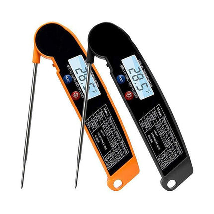 Foldable Digital Thermometer Probe Temperature Kitchen Cooking Food Bbq Meat Jam - Black.