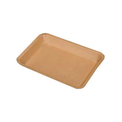 100pcs Eco-friendlyKraft Paper  Trays for Fries Snacks Greaseproof Hot Dog Trays - 6#400ml.