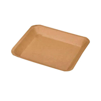 100pcs Eco-friendlyKraft Paper  Trays for Fries Snacks Greaseproof Hot Dog Trays - 6#400ml.