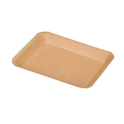 100pcs Eco-friendlyKraft Paper  Trays for Fries Snacks Greaseproof Hot Dog Trays - 6#400ml.