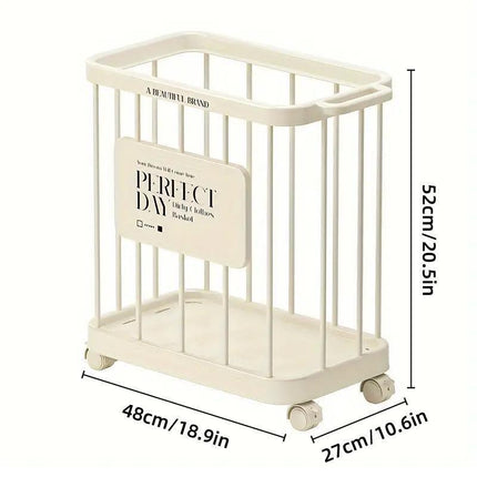 Removable Laundry Basket Clothes Organizer Household Storage Bin with Shelving.