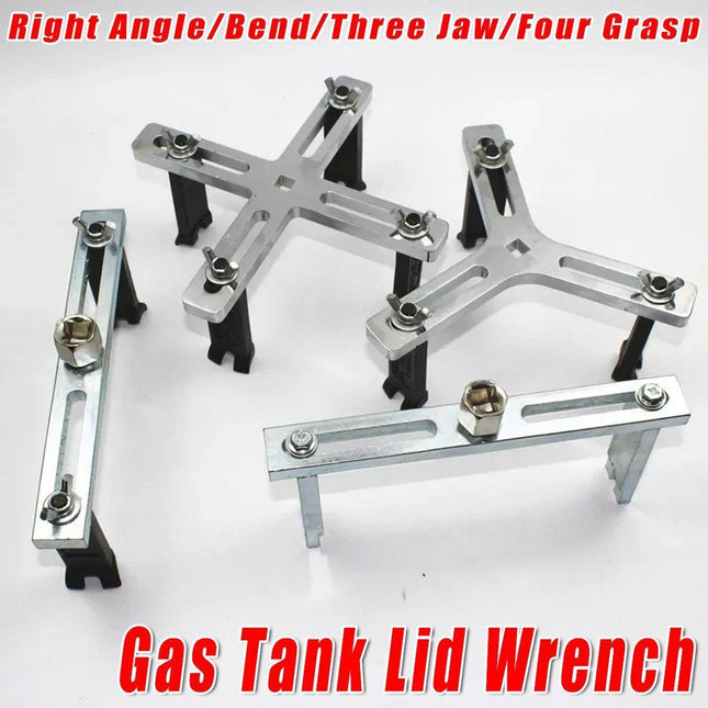 Adjustable Universal Fuel Tank Cover Removal Tool 3 Claws Gasoline Pump Wrench - Four-Grasp.