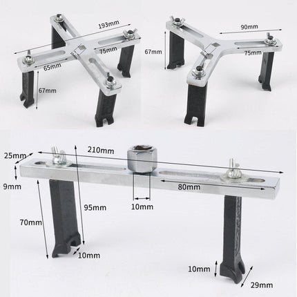 Adjustable Universal Fuel Tank Cover Removal Tool 3 Claws Gasoline Pump Wrench - Four-Grasp.