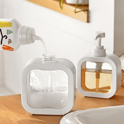 Plastic Pump Bottles For Bathroom Soap Shampoo Cream Lotion Dispenser Bottling - 500ML.