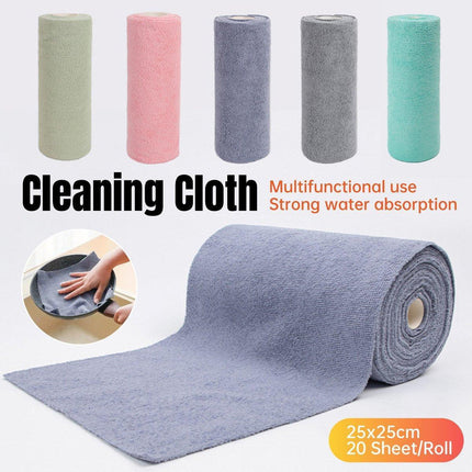 Multifunctional Kitchen Cleaning Towel Strong Absorbent Hand Tear Dish Cloth - Pink.