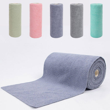 Multifunctional Kitchen Cleaning Towel Strong Absorbent Hand Tear Dish Cloth - Cyan Blue.
