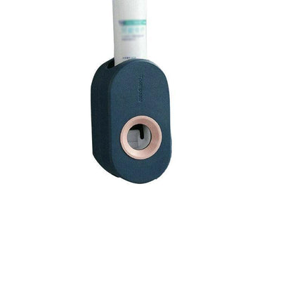 Automatic Toothpaste Dispenser Bathroom Wall-Mounted Rack Toothbrush Holder - Pink.