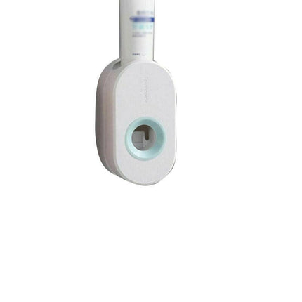 Automatic Toothpaste Dispenser Bathroom Wall-Mounted Rack Toothbrush Holder - Pink.