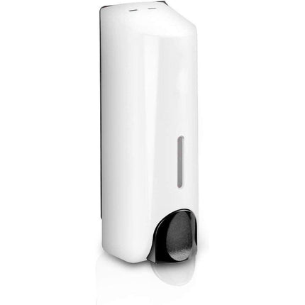 Hotel Wall Mounted Soap Dispenser Bathroom Shampoo Shower Gel Hand Soap Box - White-Single.