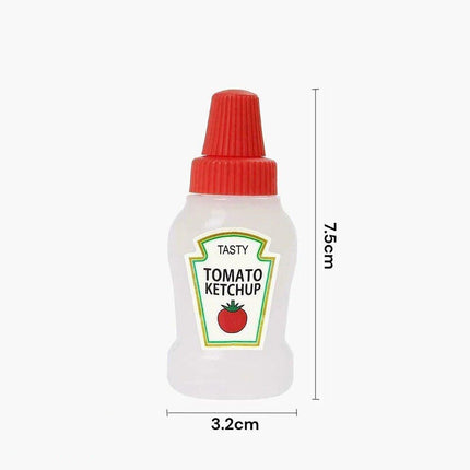 4pcs Mini Portable Sauce Box Condiment Dispensers for Picnic and Outdoor Use - Salad dressing.