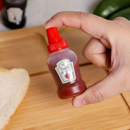 4pcs Mini Portable Sauce Box Condiment Dispensers for Picnic and Outdoor Use - Honey Mustard.