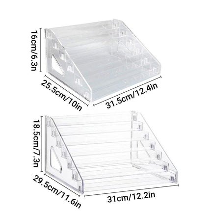 6/7 Layer Nail Polish Storage Box Multi Layer Clear Display Rack Organizer Stand - 6-Tier.