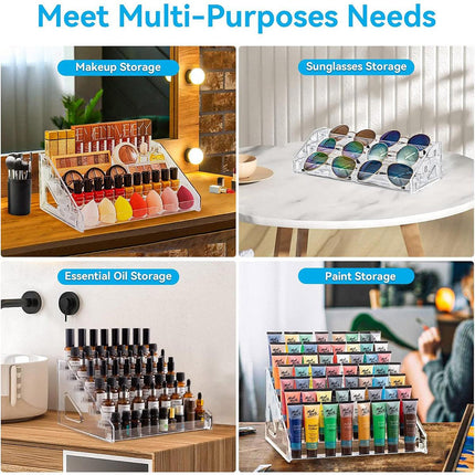 6/7 Layer Nail Polish Storage Box Multi Layer Clear Display Rack Organizer Stand - 6-Tier.