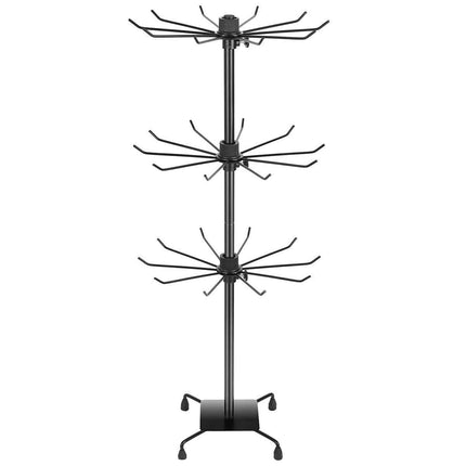 3-Tier Rotating Sock Rack Accessories Hanging Display Stand Organizer for Storage.