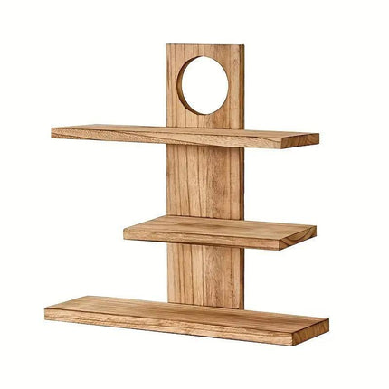 Wooden Desktop Tea Set Rack Display Stand Organizer Storage Shelf for Teaware - Brown.
