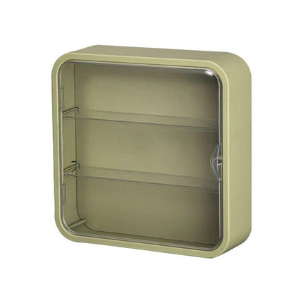 Wall Mounted Showcase Acrylic Figures Toys Display Case Dustproof Storage Box - Yellow.