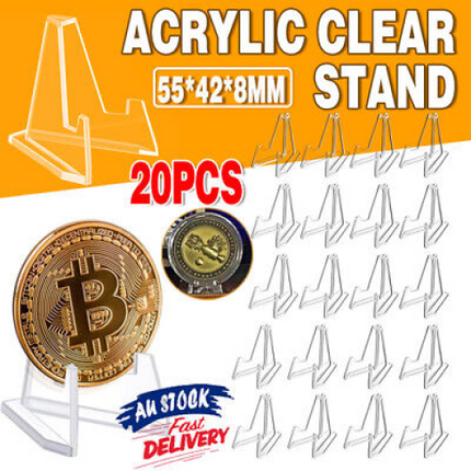 20Pcs Acrylic Clear Stand For Trading Card Psa Pokemon Card Holders Small Stand.