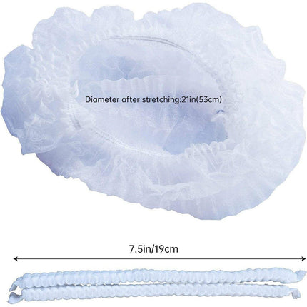 100pcs Disposable Non Woven Hairnet Caps for Food Service Kitchen Work Use.