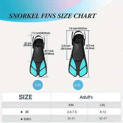 Adjustable Diving Flippers Swim Fins for Snorkeling Freestyle Training Gear - Purple-L/XL.