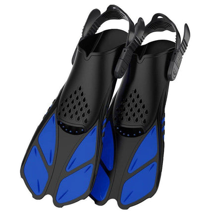 Adjustable Diving Flippers Swim Fins for Snorkeling Freestyle Training Gear - Purple-S/M.