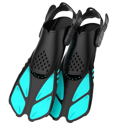 Adjustable Diving Flippers Swim Fins for Snorkeling Freestyle Training Gear - Purple-S/M.