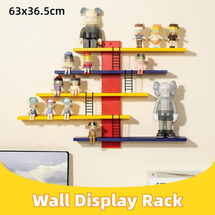 Multi Layer Wall Display Rack Step Shelf for Toys Dolls Desk Room Office Decor.