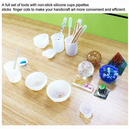 36PCS Silicone Mixing and Measuring Cup Set for Resin Casting and DIY Craft Projects.