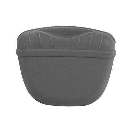Dog Training Treat Bag Silicone Pet Pouch with Clip Waist Belt Snack Holder - Black.