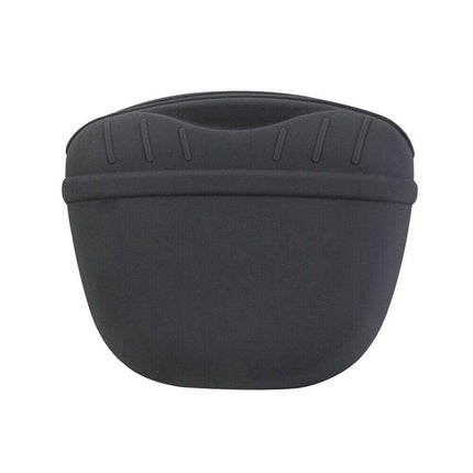 Dog Training Treat Bag Silicone Pet Pouch with Clip Waist Belt Snack Holder - Blue.