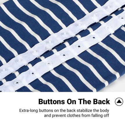 Dog Recovery Suit Anti-Lick Wound Protector Pet Clothing Post-Surgery Belly - Stripes-XL.