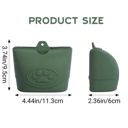 Portable Dog Food Bag Outdoor Walking Travel Feeding Pouch Pet Supplies - Light Green.