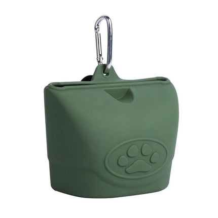 Portable Dog Food Bag Outdoor Walking Travel Feeding Pouch Pet Supplies - Light Green.