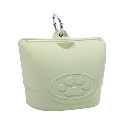 Portable Dog Food Bag Outdoor Walking Travel Feeding Pouch Pet Supplies - Light Green.