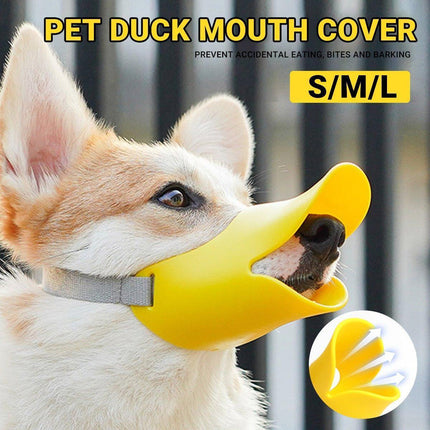 Comfortable Silicone Dog Muzzle Anti-Bite Soft Duck Muzzle Pet Training Supplies - M.