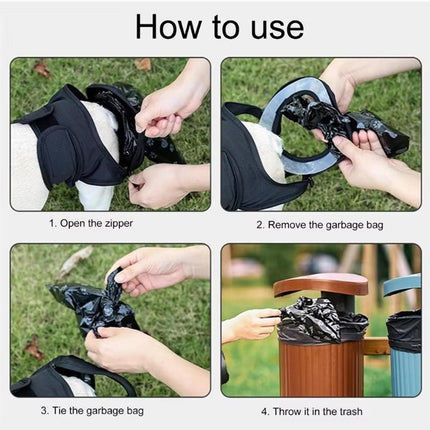 Dog Pet Portable Poop Collection Pants Outing Physiological Pants with Poop Bag - M.