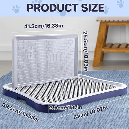 Pet Potty Training Pad Small And Medium-sized Dog Toilet Urinal Pee Tray - Blue.