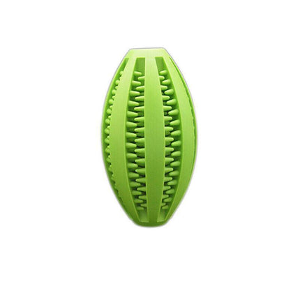 Dog Chew Toy Rubber Ball Treat Dispenser Dental Cleaning Training Play Ball - Red Spherical (Small).