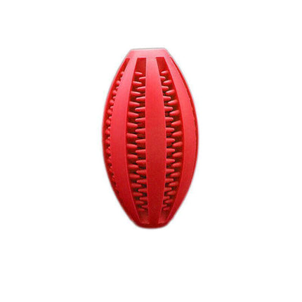 Dog Chew Toy Rubber Ball Treat Dispenser Dental Cleaning Training Play Ball - Light Blue Spherical (Small).